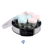 Yogurtera Smart-Tek YM750 Digital 7 Recipientes de Vidrio Capacidad Total 1.2 L