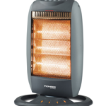 Estufa Halógena Pioneer Base Rebatible Manija Integrada Malla Metálica