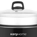 Arrocera y Vaporera KanjiHome Negra mate 1,8 Litros