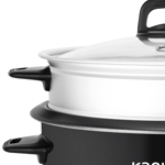 Arrocera y Vaporera KanjiHome Negra mate 1,8 Litros