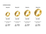 Anillo Titanio Giratorio Gadnic Anti Estrés Ansiedad Dorado - Talle L
