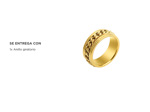 Anillo Titanio Giratorio Gadnic Anti Estrés Ansiedad Dorado - Talle L