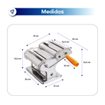 Maquina Fabrica para Hacer Pastas Amasa Fideos Acero Inoxidable Waggs