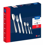 JUEGO DE CUBIERTOS BRINOX DE ACERO INOXIDABLE DE 36 PIEZAS LINEA MILANO (5123148)