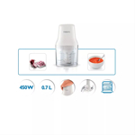 Picador Philips HR1393/00 450W Capacidad 0.7L Color Blanco