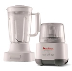 Picadora 123 + licuadora 1 litro 750w Moulinex color blanco