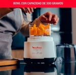 Picadora 123 + licuadora 1 litro 750w Moulinex color blanco