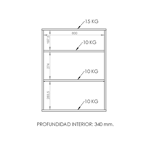 Rack Dielfe Porta Microondas-Alacena Bajo AXM060 Doble Puerta