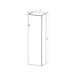Despensero De 1 Puerta Con 4 Estantes Dielfe D050