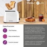 Tostadora Eléctrica Tivoli 700w 6 Niveles - Doble Ranura