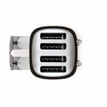 Tostadora Smeg 50s Retro Line negra con ranuras 4x4
