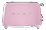Tostadora Smeg Rosa Retro De 4 Rebanadas Con Ranuras Extra A