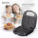 Waflera Electrica Suono HOG0227NE 750W Antiadherente Negra
