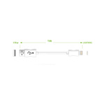 Cable Usb Apple Lightning One For All Cc3321 1Mt Certificado Blanco