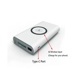 Cargador Portatil Power Bank Doble Inalambrico Qi 10000 Mah - BLANCO