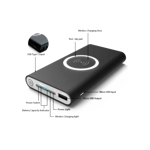 Cargador Portatil Power Bank Doble Inalambrico Qi 10000 Mah - NEGRO