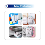 Mini Impresora Térmica Sin Tinta Portátil Bluetooth Waggs Rosa