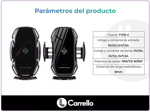 Cargador Inalámbrico Soporte P/ Auto Carrello Carga Rápida