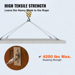 Cable De Acero Inoxidable Vevor 3/16 1000 Pies Con 4700 Lb