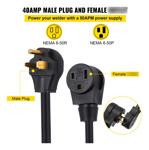 Cable De Extensión Vevor De 40 Amperios 50 Pies Para Solda