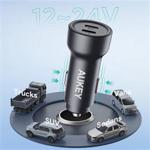 Cargador de coche Aukey Dual de 65 W y 2 puertos