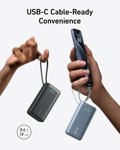 Power Bank Anker Nano de 10.000 mAh con cable USB-C de salida de 30 W