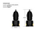 Cargador para Auto Carga Rapida 3.0 Cable Usb Tipo C 