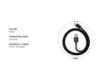 Cable Cargador USB C Gadnic Compatibilidad Universal Android 