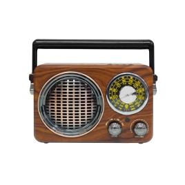 Radio Am/Fm Vintage Bluetooth, Dial Analogico Ilumin...