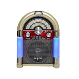 Radio Am/Fm Estilo Rockola Con Mp3/Bt,Aux Nsrv20 Di...