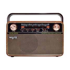 Radio Am/Fm Vintage Con Mp3/Bt,Aux Nsrv21 Marrón