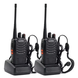 Kit X 2 Handy Radio Walkie Talkie Bf888s 16Ch Uhf +...