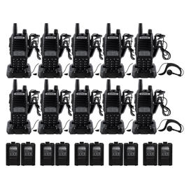 Kit X10 Radios Portátiles Handy Uv82 Doble Banda Vh...
