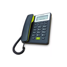 Teléfono De Mesa O Pared Pa7600bkg Negro Y Verde