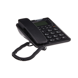 Teléfono Fijo At6408 Negro Con Caller Id Manos Libr...