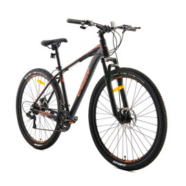 BICICLETA OVERTECH ARMADA OVER FORTIS ALUMINIO AL COLOR NEGRO NARANJA TALLE S TAMAÑO DEL CUADRO S