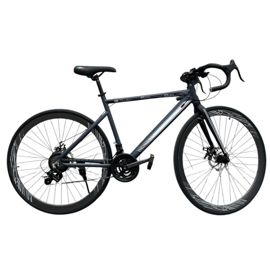 Bicicleta Gravel Rodado 28 Con 21 Vel Gris