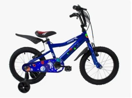 Bicicleta Infantil Niño Cross R16 Con Rueditas Azul