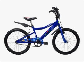Bicicleta Infantil Niño Cross R20 Con Rueditas Azul