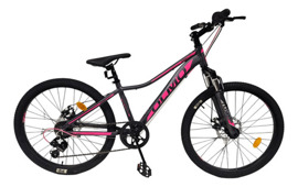 Bicicleta 7 Velocidades Wish 240 T13 R24 Negro Fucs...