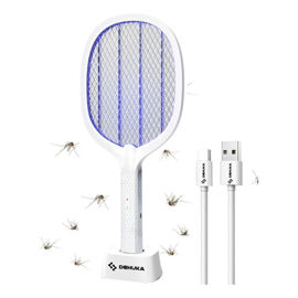 Matamoscas Eléctrico 3 En 1 Recargable Con Luz Noctu...