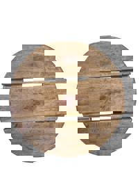 Base Soporta Macetas Redondo De Madera Con Ruedas 30...