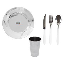 Set De Vajilla Aire Libre Acero Inoxidable