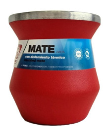 Mate Térmico Acero Inoxidable Termico 220Ml Rojo