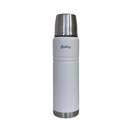 Termo Acero 1 Litro De Acero Inoxidable Blanco