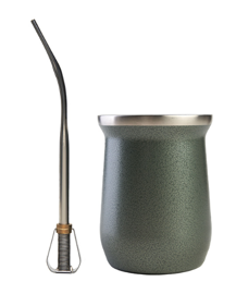 Mate Origen Con Bombilla Verde