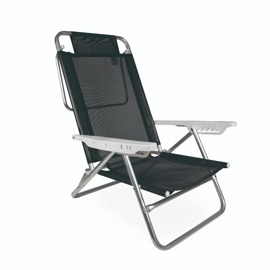 Reposera Summer Reclinable Plegable Negra 002155