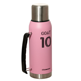 Termo Acero Inoxidable 1Lt Con Manija Rosa