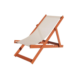Reposera De Playa Con Patas De Madera Natural (Ecop...
