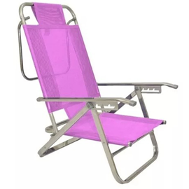 Reposera Playera De Aluminio Color Fucsia 80005